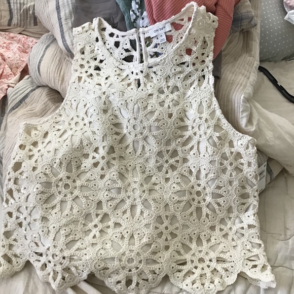 Tops - White Sequined Tank Top NWT